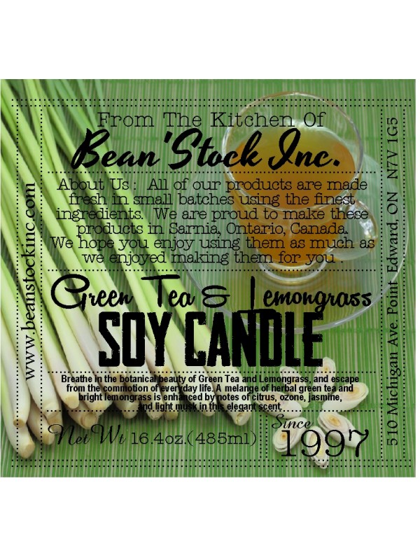 Green Tea & Lemongrass Soy Candle